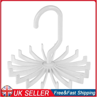 £4.99 • Buy 18 Hooks Necktie Scarf Belt Hanger Organizer Clothing Holder Rack(White)