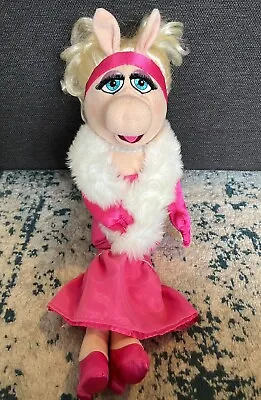 Disney Miss Piggy 20  Stuffed Plush Pink Dress The Muppets Toy • $20