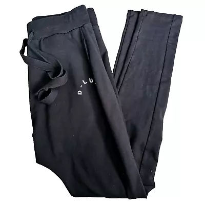 Decjuba Deluxe Womens Drop Crotch Skinny Leg Track Pants Size XS Black Casual • $34.95