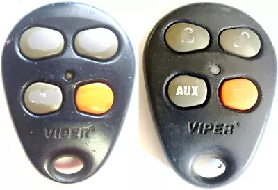 2x PAIR VIPER KEYLESS REMOTE STARTER FOB ALARM TRANSMITTER ORANGE EZSDEI476 476V • $20.12