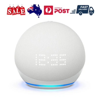 $79 • Buy Amazon Echo Dot (4th Gen.) Smart Speaker - Glacier White With Clock
