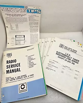 Delco 1985 Auto Radio Service Manual Set 2700 2000 A BCDEFGHJKLMP Q • $49.99
