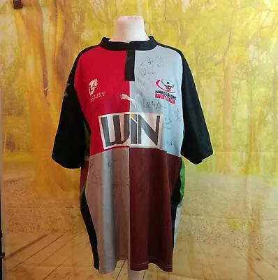 London Broncos Harlequins Rugby League 2009 Signed Home Shirt. UK Men's Size XL • £35