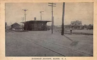 J86/ Elmer New Jersey Postcard C1910 Railroad Depot Station 37 • $17.25