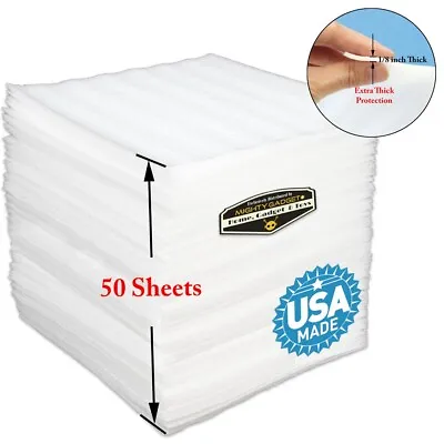 50 Foam Wrap Sheets 12x12x1/8  Extra Packing Materials For Fragile Items • $14.99