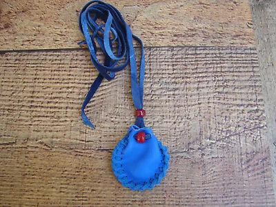 Deerskin Leather Medicine Bag Drawstring Pouch Shaman Medicne Bag Tribal 2  • $15.99