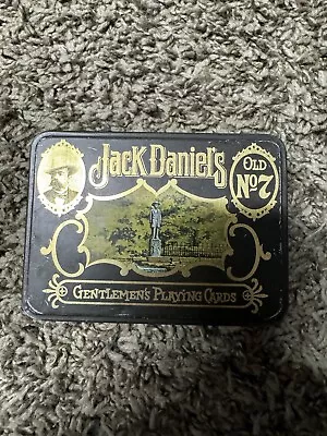 🔴 Vintage Jack Daniels Double Deck Playing Cards Collector Tin With Cards • $12.97