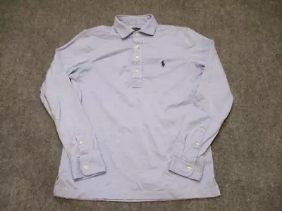 Polo Ralph Lauren Shirt Men's Small Polo Cotton Light Blue Long Sleeve • $19.99