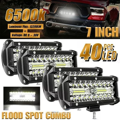 4x 7inch LED Work Light Bar Flood Spot Lights Driving Lamp Offroad Car Truck SUV • $36.28