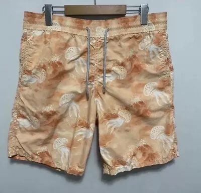 Vilebrequin Swim Trunks Mens Medium Moorea Orange Jellyfish St Tropez Lined • $39.95