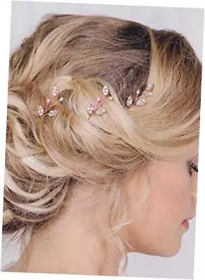  3 PCS Bridal Women Vintage Wedding Party Hair Pins Crystal Hair Rose Gold • $15.76