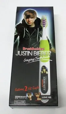 Justin Bieber Singing Toothbrush New Yellow  2 Songs 2011 • $11.99