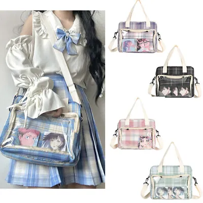 Kawaii Plaid Itabag Shoulder Bag Crossbody Girls Japanese Handbag Anime Totes • £18.99