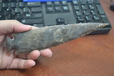 Agate Stone Spearhead Arrowhead Point Medieval 7  - 7 1/2  #t-2091k • $18