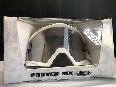 Oakley Proven MX Goggles (Matte White/Black Iridium Lens) - NIB • $54.95