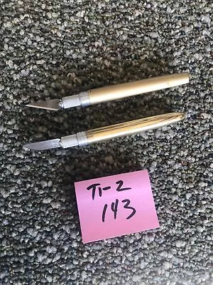 Lot Of 2.  #3 X-ACTO Pen Knife In Box Gold Tone Metal Barrel “ No Cap” • $19