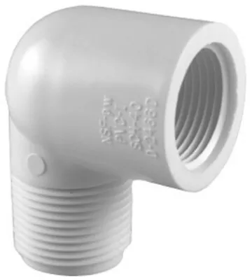 Charlotte Pipe  Schedule 40  3/4 In. MPT   X 3/4 In. Dia. FPT  PVC  Street Elbow • $5.99