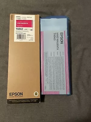 Genuine Epson Stylus Pro 4880 Vivid Magenta Ink T6063 New 220ML [07.2010] • $49.95