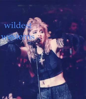 MADONNA Rare CONCERT CANDID PHOTO C Playing TAMBOURINE • $49.95