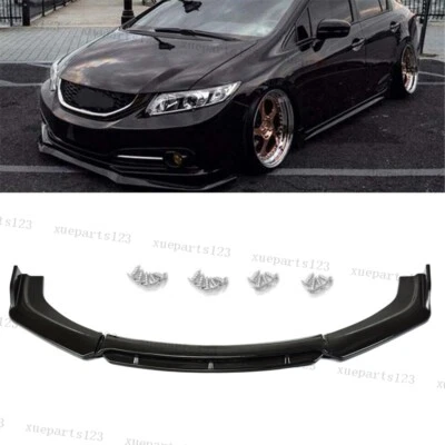 $49.95 • Buy For Honda Civic Sedan SI 2013-2015 2014 9th Front Bumper Lip Splitter Spoiler XE