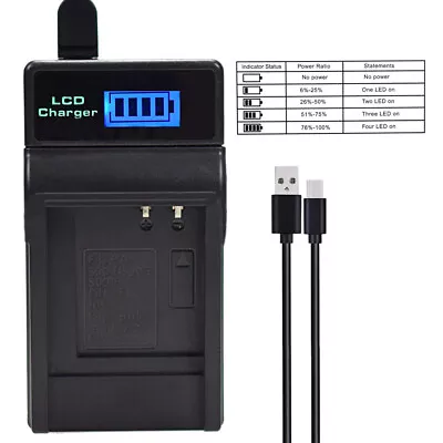 USB LCD Battery Charger For DB-60 DB-65 & Ricoh GR Digital III WG-M1 G800 G700 • $9.89