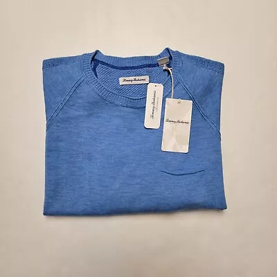 $67.50 • Buy TOMMY BAHAMA XL Seamist Blue Pocket Crew Neck Pullover Men's Sweater NWT $135