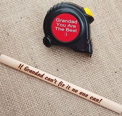 Anniversary Birthday Gift Set For Him Men Dad Grandad Personalised Tape Measure • £4.85