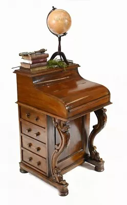 Davenport Desk Victorian Pop Up Mechanism Mahogany 1880 • £1450