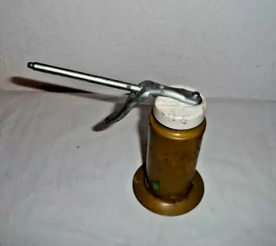 Vintage Olive Green Oil Can Trigger Pump Oiler Made In USA • $24.99