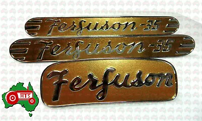 $178.99 • Buy Grey And Gold Badge Set Fits For Massey Ferguson 35 FE35 23C Petrol & Diesel