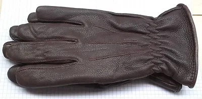 Men's Luxury Fashion Deerskin Dress Gloves Unlined-Brown And Black • $19.95