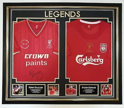 £595 • Buy STEVEN GERRARD And  Kenny Dalglish  Of Liverpool Signed Shirt Autographed Jersey