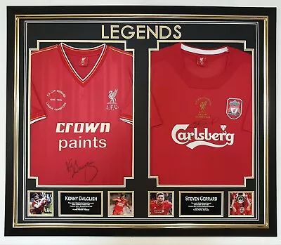 £595 • Buy STEVEN GERRARD And  Kenny Dalglish  Of Liverpool Signed Shirt Autographed Jersey