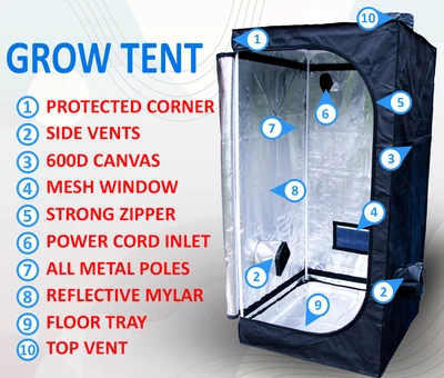 £49.55 • Buy Grow Tent Grow Box Indoor Growing Hydroponics Silver Mylar Small Large Tent