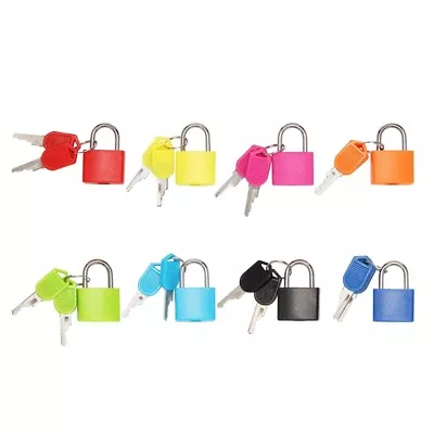 8 Pack Locks Small Padlock With Key Luggage Gym Locker Lock   Padlock For2309 • $11.99