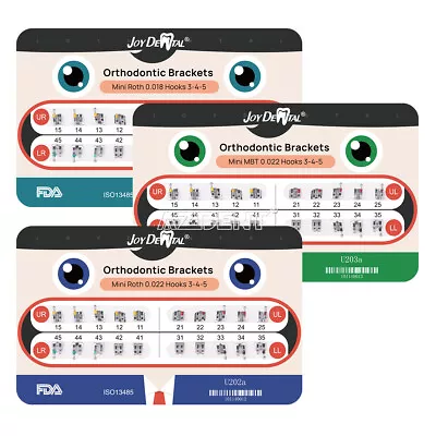 Dental Orthodontic Brackets Braces Mini Roth MBT 022/018 Hooks 345 /Arch Wires • $5.54