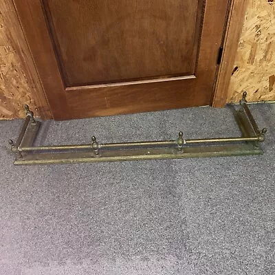 Antique Vintage English Brass Fireplace Fender Guard Surround • $149