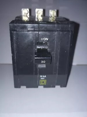 Square D  Qob330 3 Pole 30 Amp Type Qob 240v Bolt On Circuit Breaker • $16.62