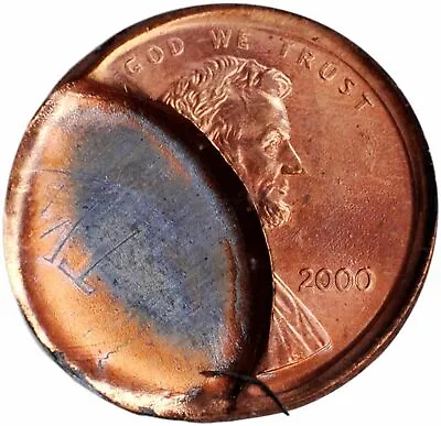 $598 • Buy ER112 2000 Lincoln Cent--Double Struck, Partial Brockage--Mint Error ICG MS65 RD