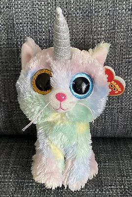 £3.70 • Buy Ty Beanie Baby Soft Toy Heather The Unicorn Cat 15cm