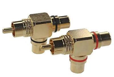 KK-07 Adapter -2 Pack 2pcs Total Hi-end 1RCA Male To 2RCA Female Right Angle ... • $21.99