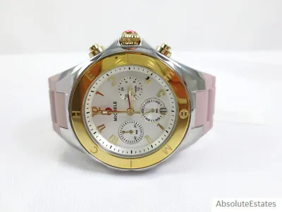 NEW Michele Jelly Tahitian Two Tone Gold Silver Pink Lilac Watch MWW12F000105 • $237.49