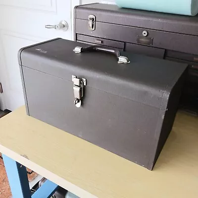 Kennedy K-19 Machinist Tool Box With Tray Brown Handle 19” XLNT Cond. • $89