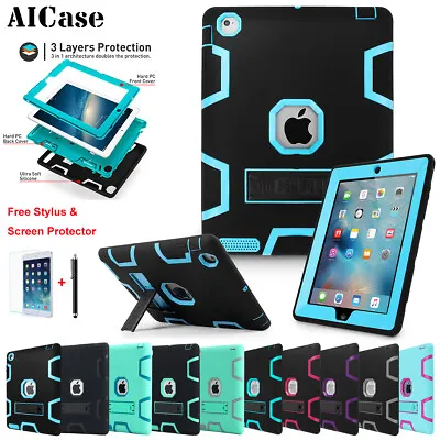 For IPad 9th 8th 7th 6th 5th 4 3 2 Rugged HEAVY DUTY Shockproof Tand Case Cover • $18.99