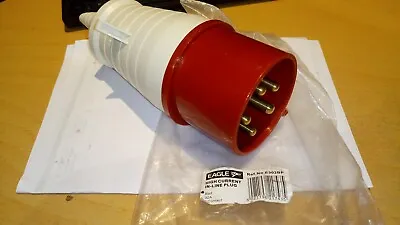 32 Amp 5 Pin Plug Eagle Red 3 Phase  Neutral + Earth  • £7