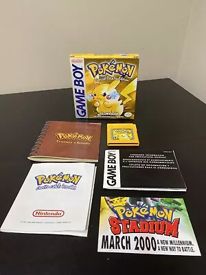 $374.99 • Buy Pokemon Yellow Version Complete Box & Manual CIB GameBoy Special Pikachu Edition