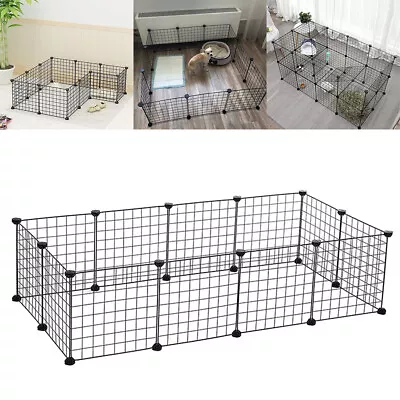 £55.95 • Buy 10/12/36Panels Metal Pet Dog Puppy Rabbit Guinea Pig Run Playpen Fence Enclosure