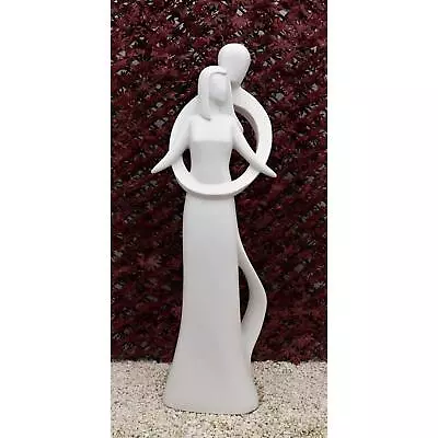 Dinova Infinite Love White Statue Sculpture Modern Garden Ornament • £314.99