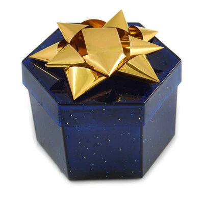 £7.50 • Buy Glitter Blue Bow Ring Jewellery Box