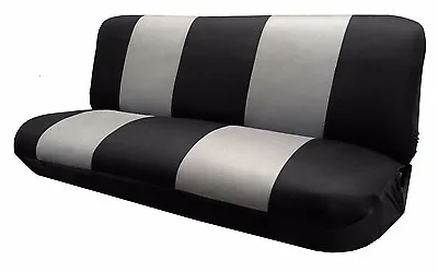 Mesh Black/Gray FULL SIZE BENCH Seat Cover  Fits Most Vintage Classic Cars • $54